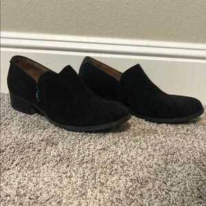 Women's Black Suede Loafers